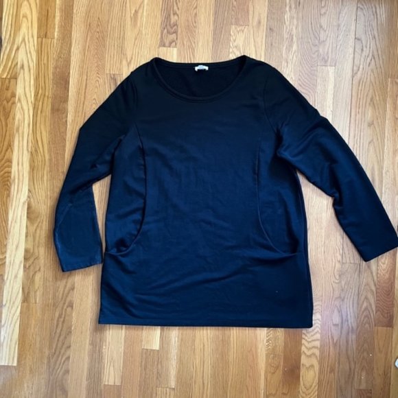 Talbots Black Tunic Sweatshirt_Size L - Picture 1 of 5